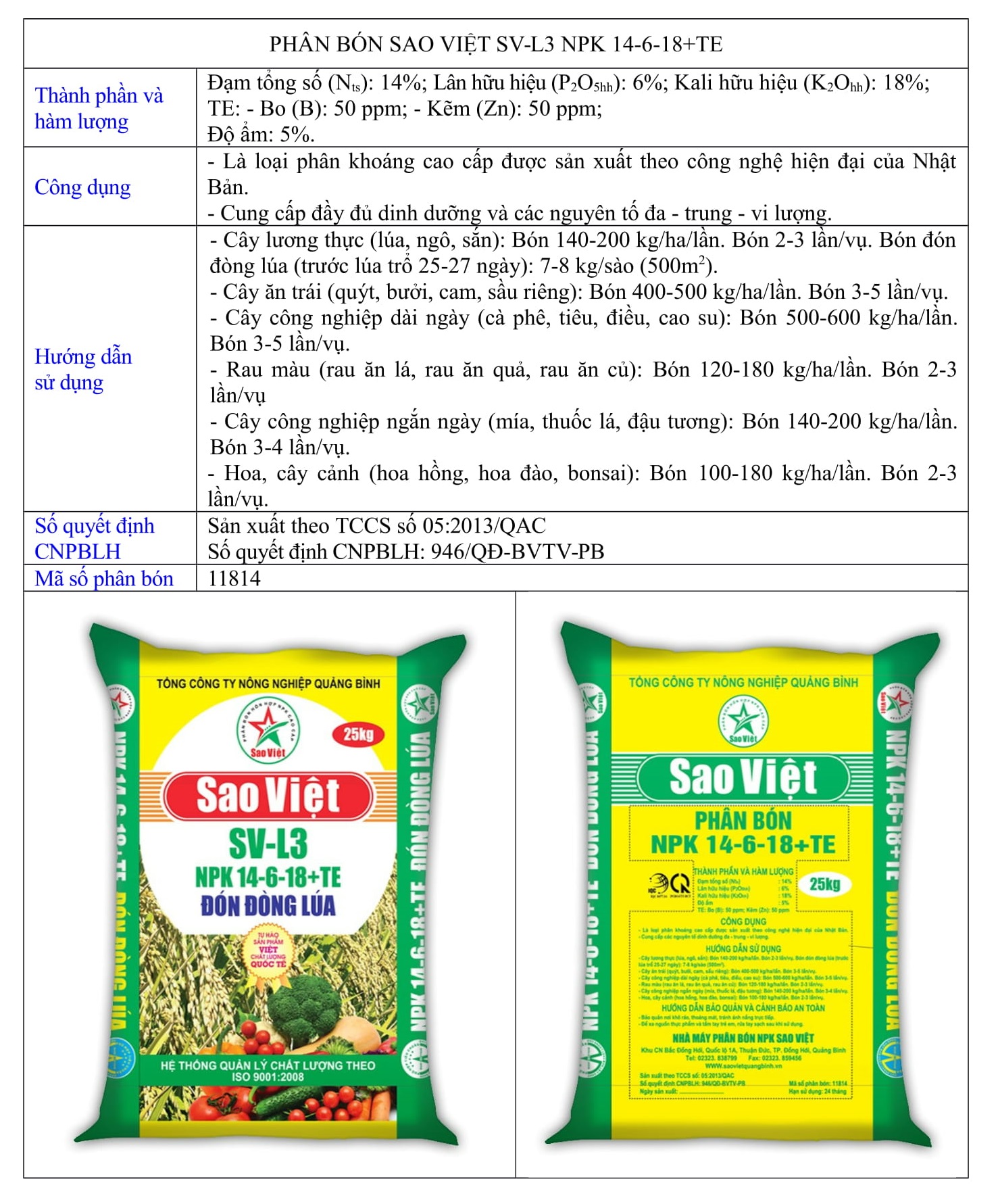 3 PHÂN BÓN NPK SAO VIỆT 14-6-18 TE-Có ảnh-1