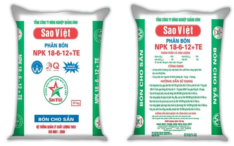 PHÂN BÓN SAO VIỆT NPK 18-6-12+TE
