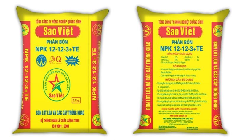 PHÂN BÓN NPK SAO VIỆT 12-12-3+TE