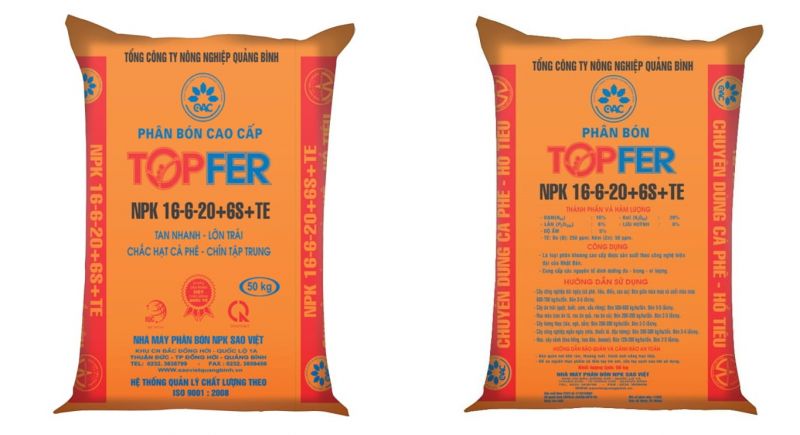 PHÂN BÓN TOPFER NPK 16-6-20+6S+TE