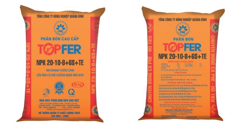 PHÂN BÓN TOPFER NPK 20-10-8+6S+TE